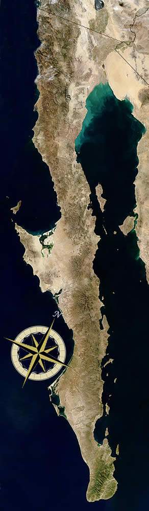 FotografÃ­a espacial de la penÃ­ncula de Baja California