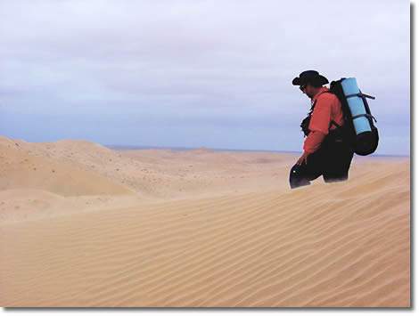 HÃ©ctor BarrÃ³n GarcÃ­a en el Desierto de Altar, en invierno del 2004