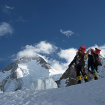 Durante el ascenso invernal al Gasherbrum 1, 2012