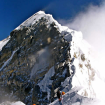 Una cresta sur hacia la cumbre inusualmente poco transitada.  Foto: David Liaño