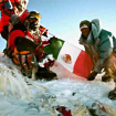 Benjamin Salazar y Danuru Sherpa en la cima del Everest. Foto: Archivo de Benjamín Salazar.