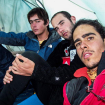 Perú 2008. Camamento Base Alpamayo. De izquierda a derecha, Santiago Jaime,  Diego E. Wynter, Daniel Araiza